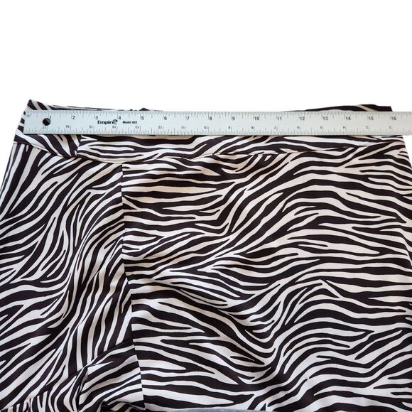 MICHAEL Michael Kors Skirt Women's Zebra Fit & Flare Chocolate Brown White Sz 10 - Picture 5 of 8